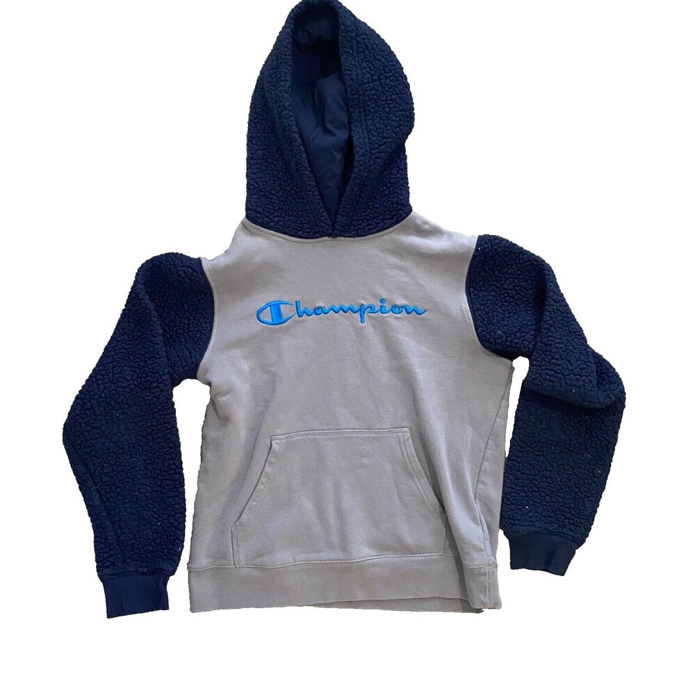 CHAMPION Boys/Girls gray Pullover Hoodie Fleece Youth Size XL Adult M Medium